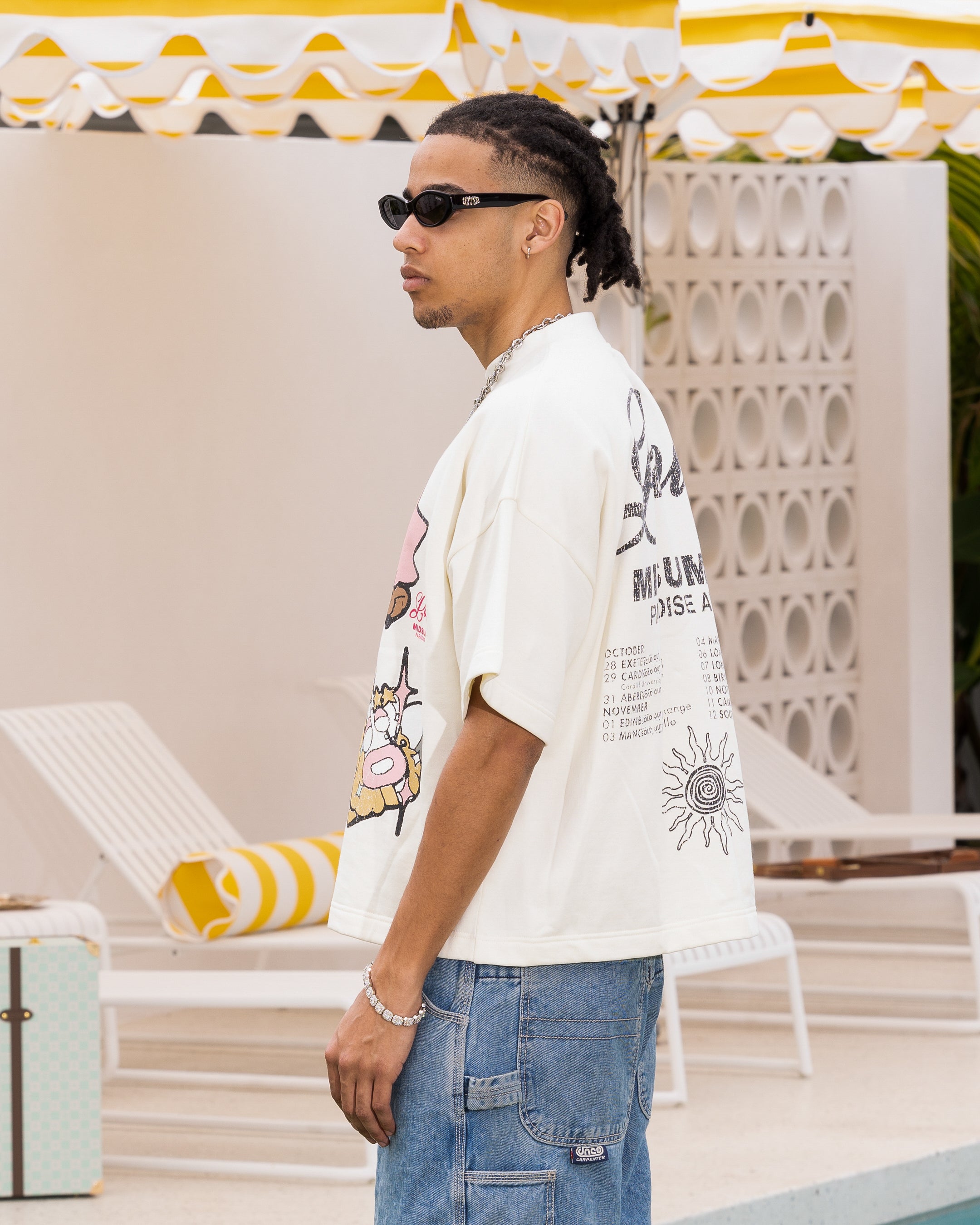 Loiter Palm Spring Box T-Shirt Off White | Culture Kings US