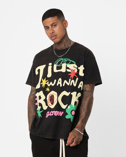 Goat Crew G. Crew Rock T-Shirt Black Wash