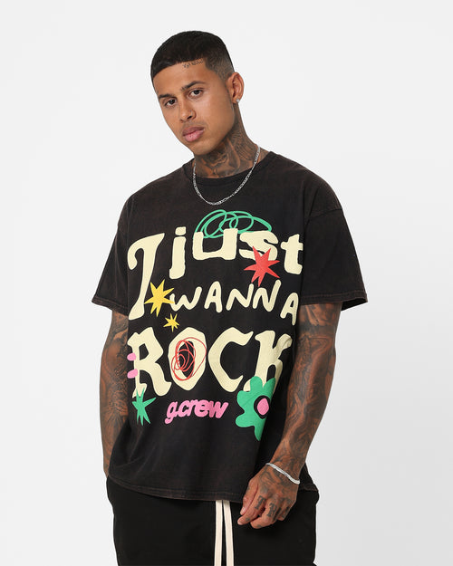 Goat Crew G. Crew Rock T-Shirt Black Wash