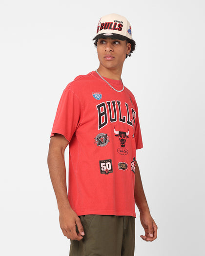 Mitchell & Ness Chicago Bulls Highway Logo T-Shirt Bulls Red