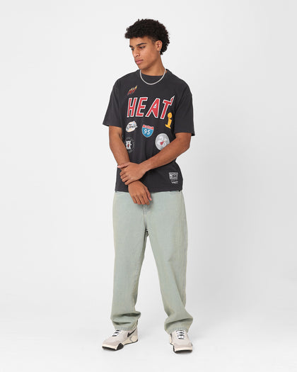 Mitchell & Ness Miami Heat Highway Logo T-Shirt Vintage Black