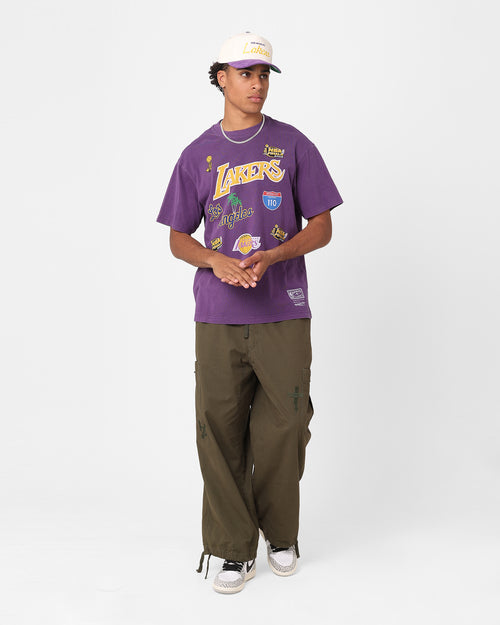 Mitchell & Ness Los Angeles Lakers Highway Logo T-Shirt Lakers Purple