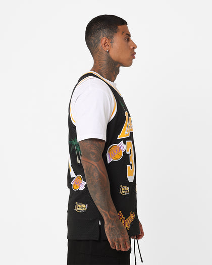 Mitchell and Ness LA Lakers Men's Mitchell & Ness 1996-1997 Shaquille O'Neal #34 Replica Swingman Jersey Purple Mitchell and Ness LA Lakers Men's Mitchell & Ness 1996-1997 Shaquille O'Neal #34 Replica Swingman Jersey Purple