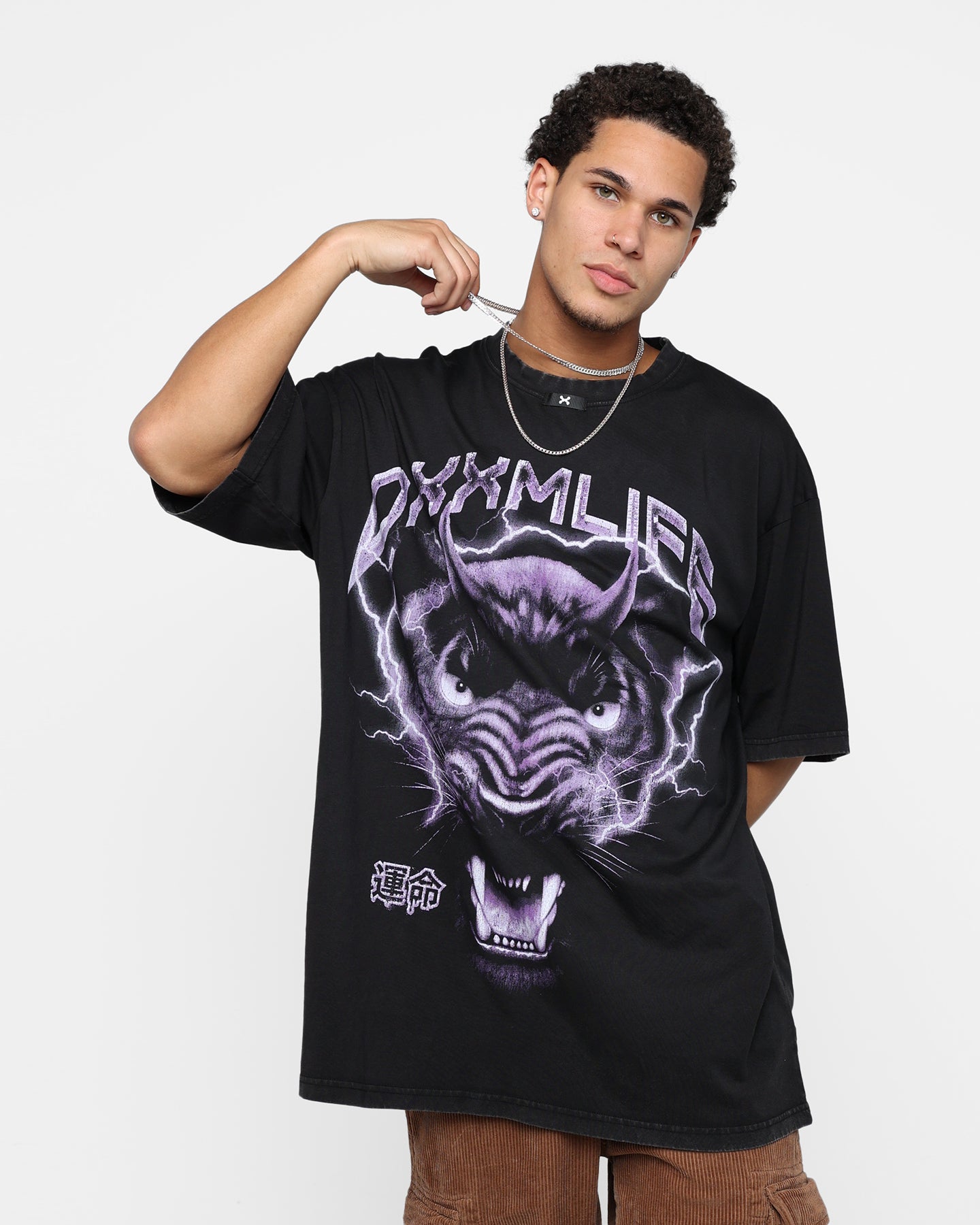 DXXMLIFE Panther Oversized Vintage T-Shirt Vintage Black | Culture