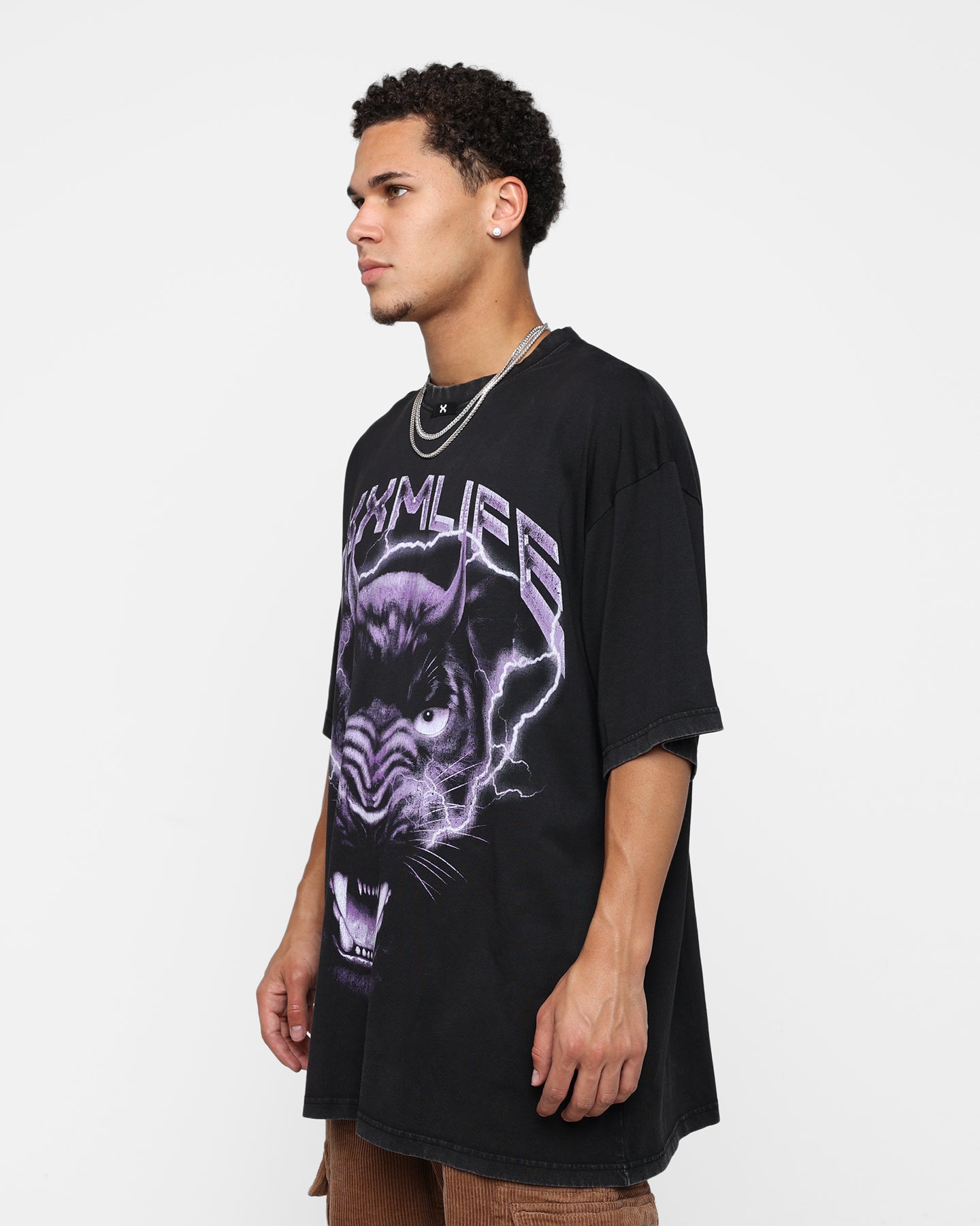 DXXMLIFE Panther Oversized Vintage T-Shirt Vintage Black | Culture