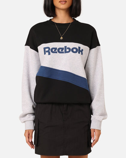 Reebok Women's Court Side Basketball Vintage Crewneck Uniform Blue