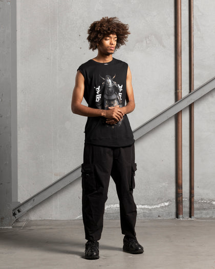 The Anti Order Shaolin Panelled Singlet Black