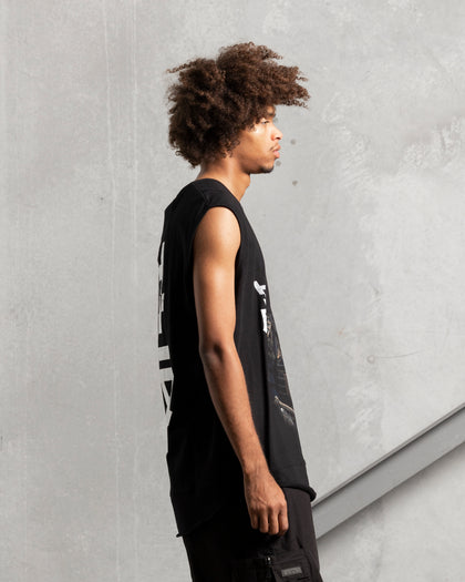 The Anti Order Shaolin Panelled Singlet Black