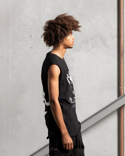 The Anti Order Kung Fu Panelled Singlet Black