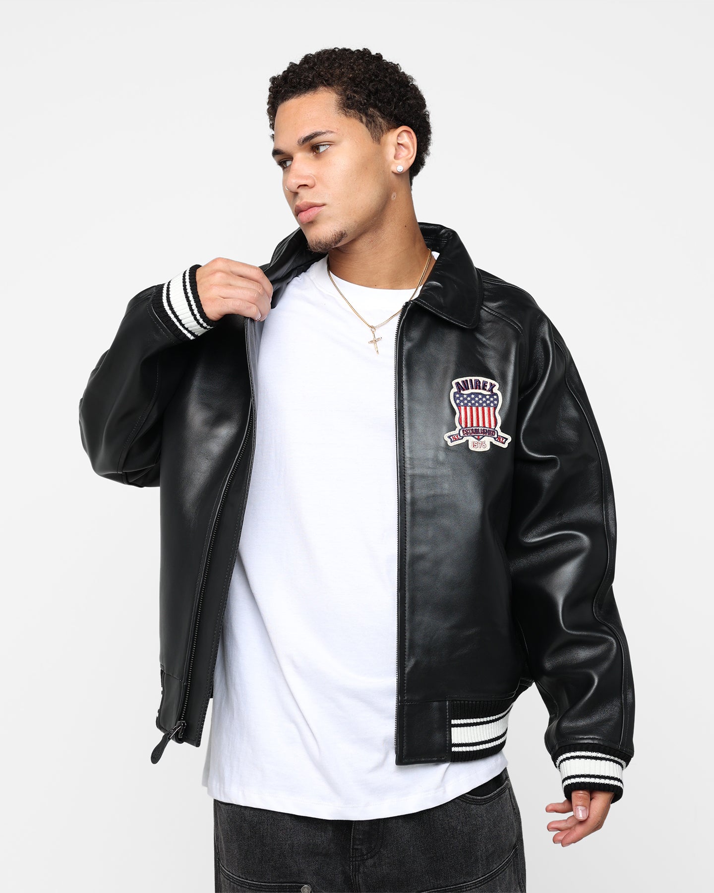 Avirex Icon Jacket Jet Black | Culture Kings US
