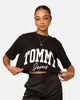 Tommy Jeans Women's Oversized Cropped New Varsity T-Shirt Black