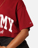 Tommy Jeans Women's Oversized Cropped New Varsity T-Shirt Rouge