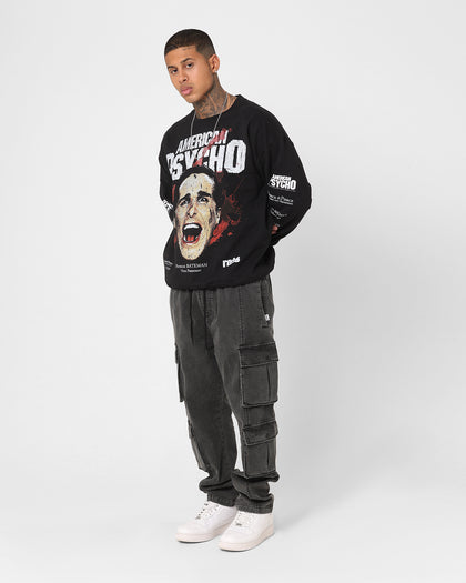 Rats Get Fat X American Psycho American Psycho Crewneck Black