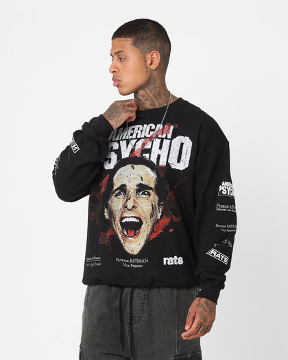Rats Get Fat X American Psycho American Psycho Crewneck Black