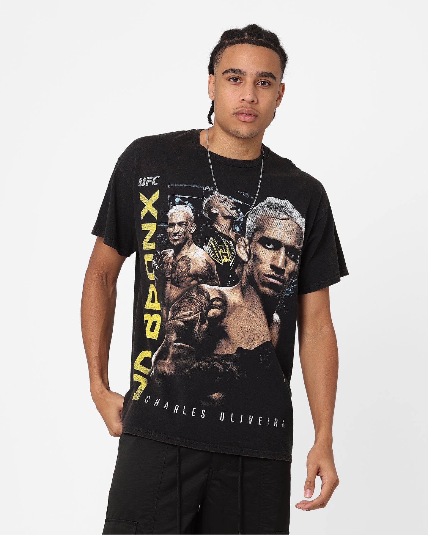 UFC By Goat Crew Charles 'Do Bronx' Oliveira Vintage T-Shirt Black
