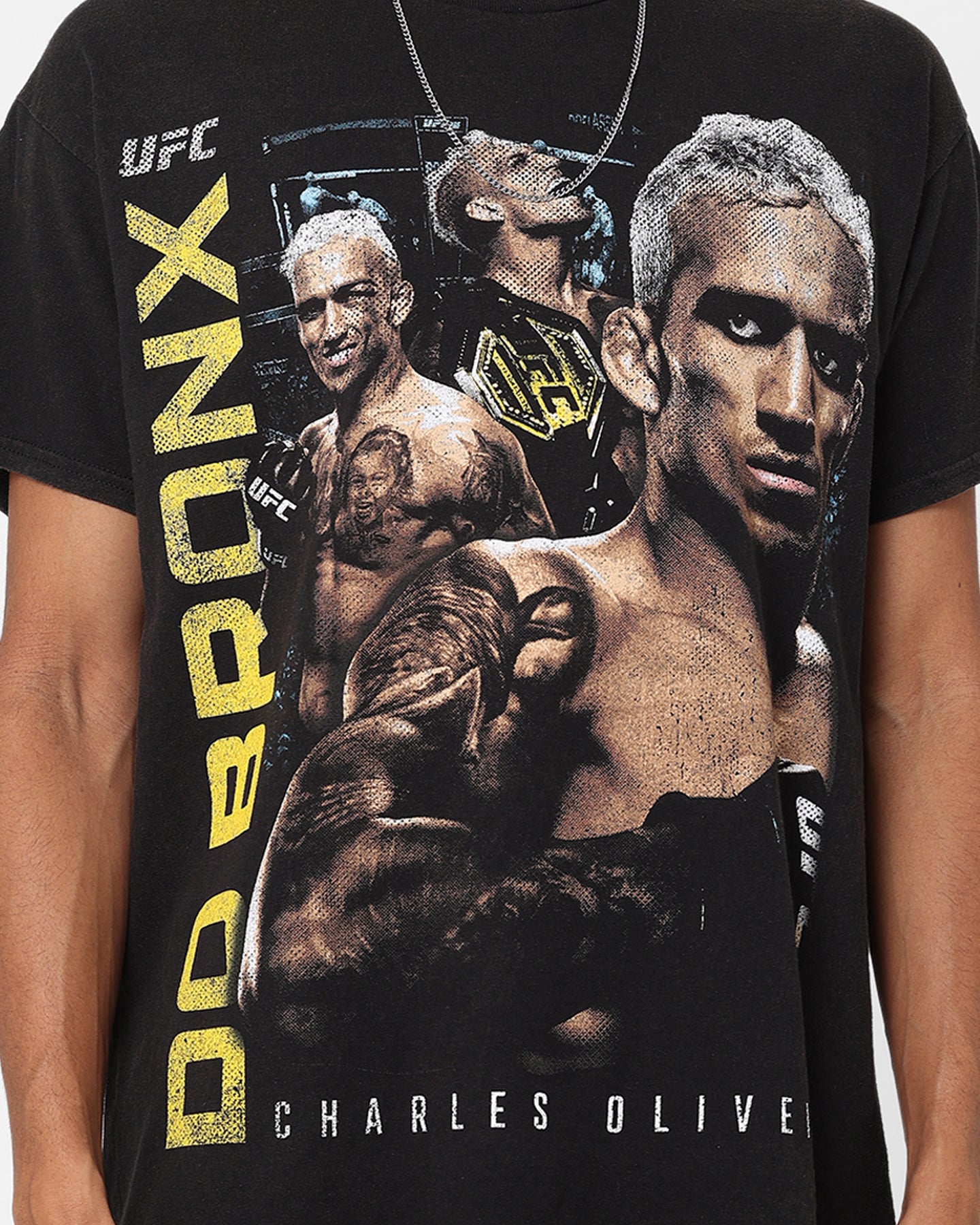 UFC By Goat Crew Charles 'Do Bronx' Oliveira Vintage T-Shirt Black