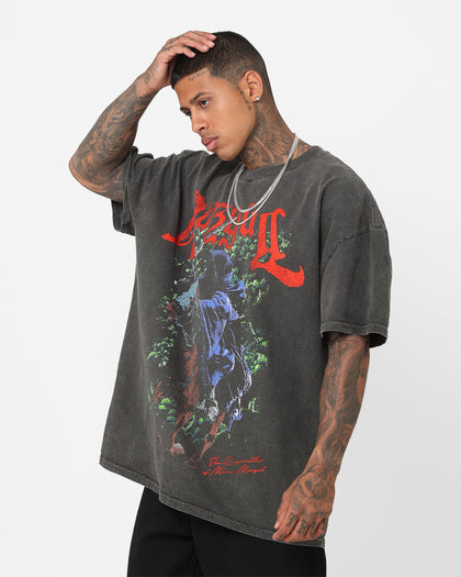 73Studio X The Lord Of The Rings Nazgul Heavyweight Vintage T-Shirt Black Wash