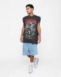 American Thrift X The Lord Of The Rings Nazgul Heavyweight Muscle T-Shirt Black Wash