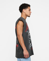 American Thrift X The Lord Of The Rings Nazgul Heavyweight Muscle T-Shirt Black Wash