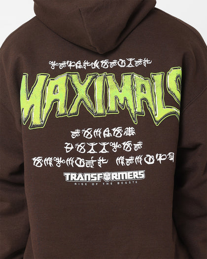 Goat Crew X Transformers Maximals Vintage Hoodie Brown Wash