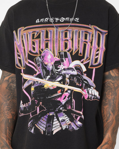 Goat Crew X Transformers Nightbird Vintage T-Shirt Black Wash
