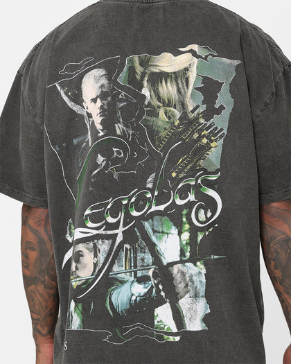 73Studio X The Lord Of The Rings Legolas Heavyweight Vintage T-Shirt Black Wash