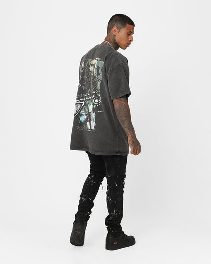 73Studio X The Lord Of The Rings Legolas Heavyweight Vintage T-Shirt Black Wash