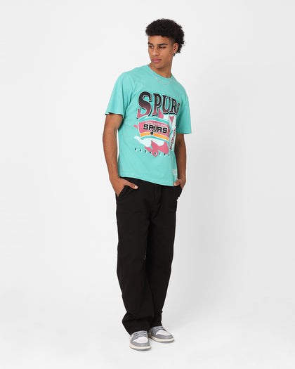 Mitchell & Ness San Antonio Spurs Brush Off T-Shirt Aqua