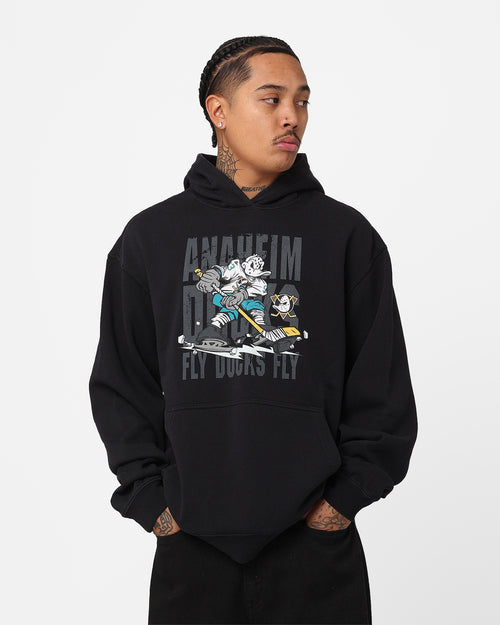 Majestic Athletic Anaheim Ducks Anniversary Graphic Hoodie Faded Black