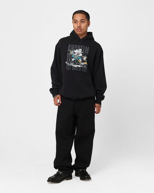 Majestic Athletic Anaheim Ducks Anniversary Graphic Hoodie Faded Black