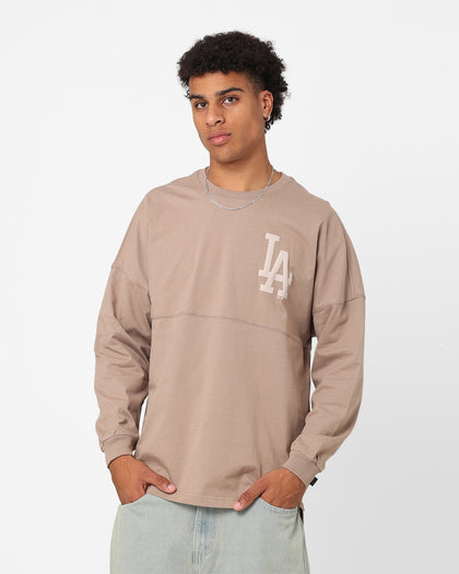 Majestic Athletic Los Angeles Dodgers Tonal Stark Long Sleeve T-Shirt Desert Taupe