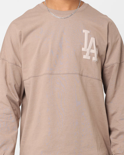 Majestic Athletic Los Angeles Dodgers Tonal Stark Long Sleeve T-Shirt Desert Taupe