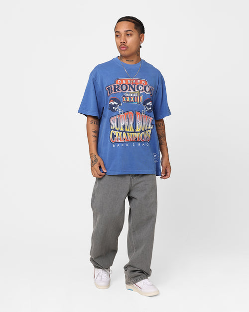 Mitchell & Ness Denver Broncos Vintage Superbowl Champion T-Shirt Faded Blue