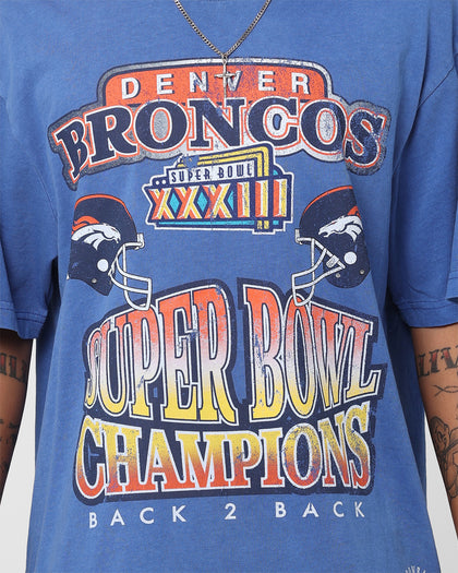 Mitchell & Ness Denver Broncos Vintage Superbowl Champion T-Shirt Faded Blue