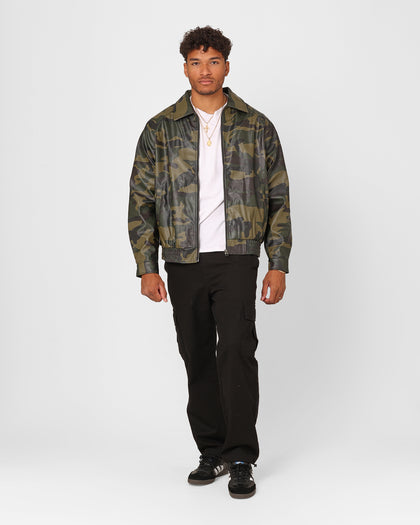 XXIII Cillian Camo PU Leather Jacket Camo