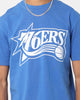 Mitchell & Ness Philadelphia 76ers XL Logo One Colour T-Shirt Faded Royal