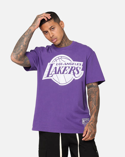 Mitchell & Ness Los Angeles Lakers XL Logo One Colour T-Shirt Faded Purple