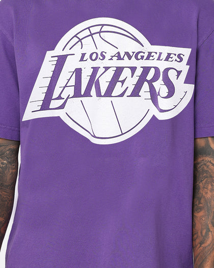 Mitchell & Ness Los Angeles Lakers XL Logo One Colour T-Shirt Faded Purple