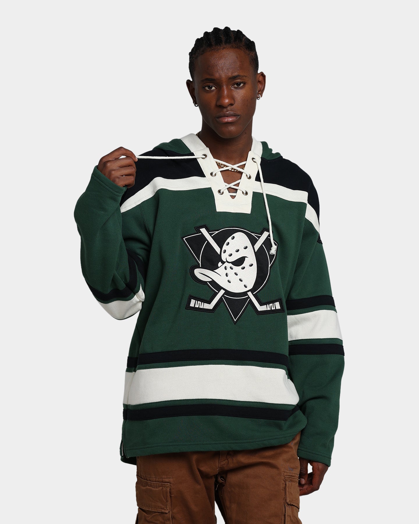 47 Brand Anaheim Ducks Superior Lacer Hoodie Dark Green | Culture