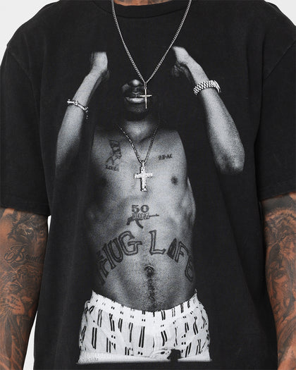 Tupac Thug Life T-Shirt Washed Black