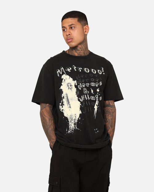 Metro Boomin Heroes And Villains Vintage T-Shirt Washed Black