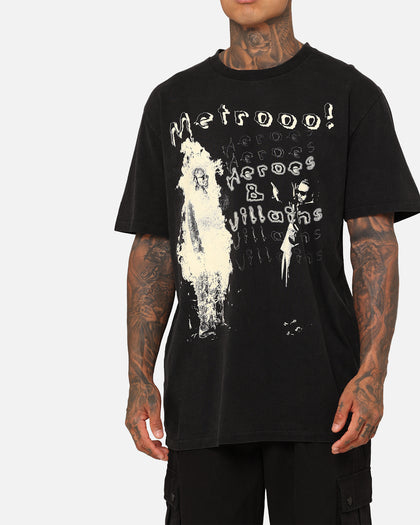 Metro Boomin Heroes And Villains Vintage T-Shirt Washed Black
