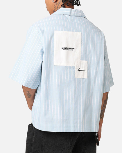 Loiter Studio Cropped Button Up Shirt Light Blue | Culture Kings US Loiter Studio Cropped Button Up Shirt Light Blue | Culture Kings US