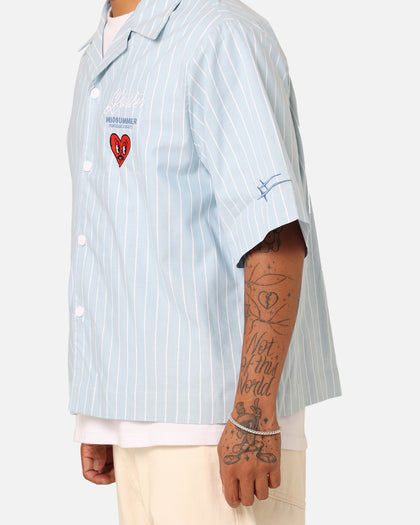 Loiter Studio Cropped Button Up Shirt Light Blue Loiter Studio Cropped Button Up Shirt Light Blue