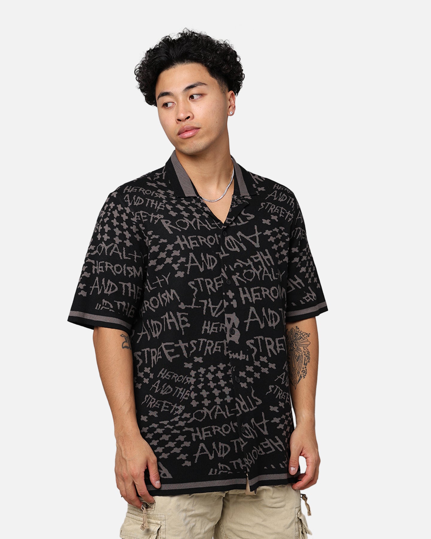 Ksubi Heroism Knit Resort Short Sleeve Shirt Black | Culture Kings US