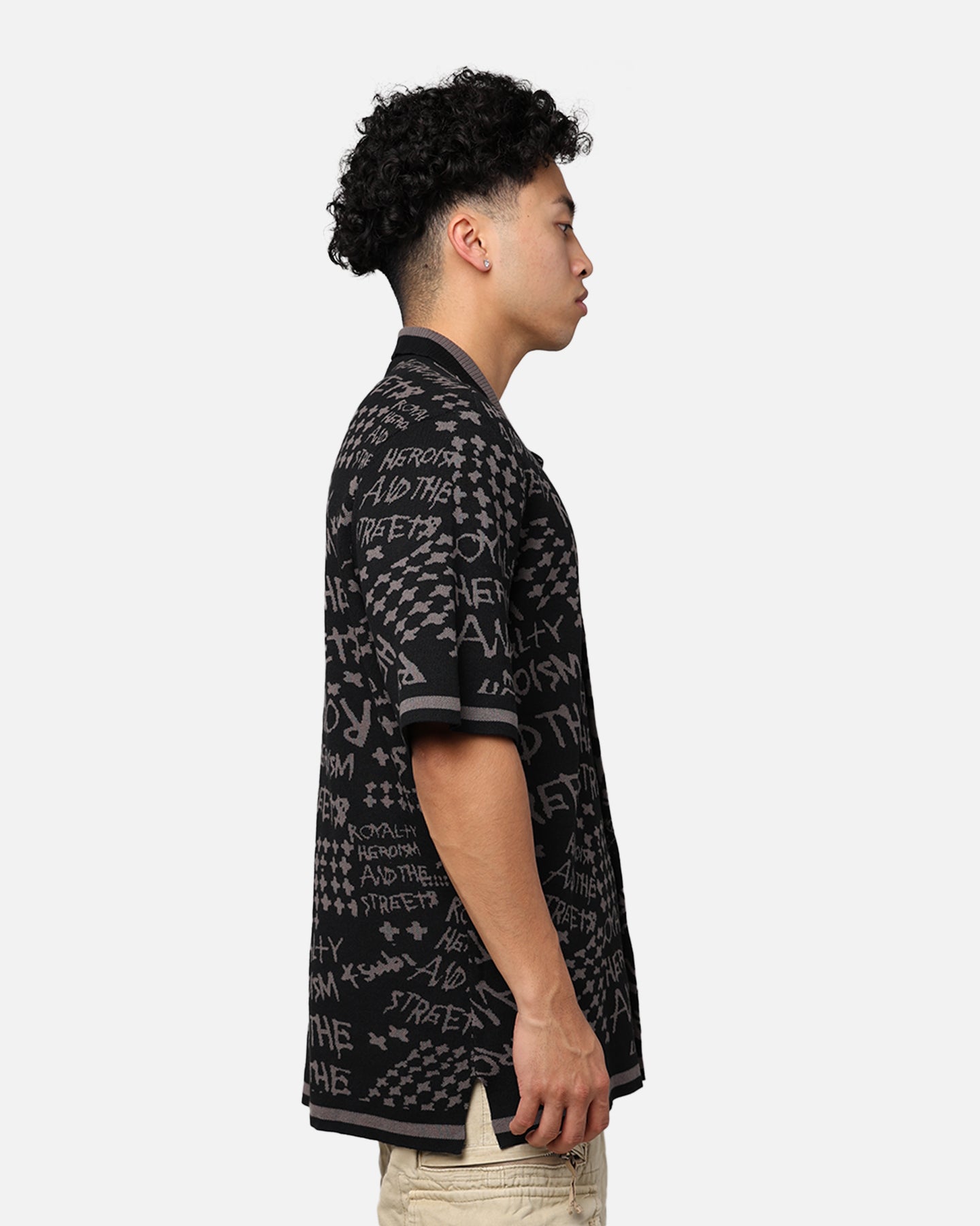 Ksubi Heroism Knit Resort Short Sleeve Shirt Black | Culture Kings US