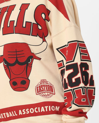 Mitchell & Ness Women's Chicago Bulls League Crewneck Stone/Red