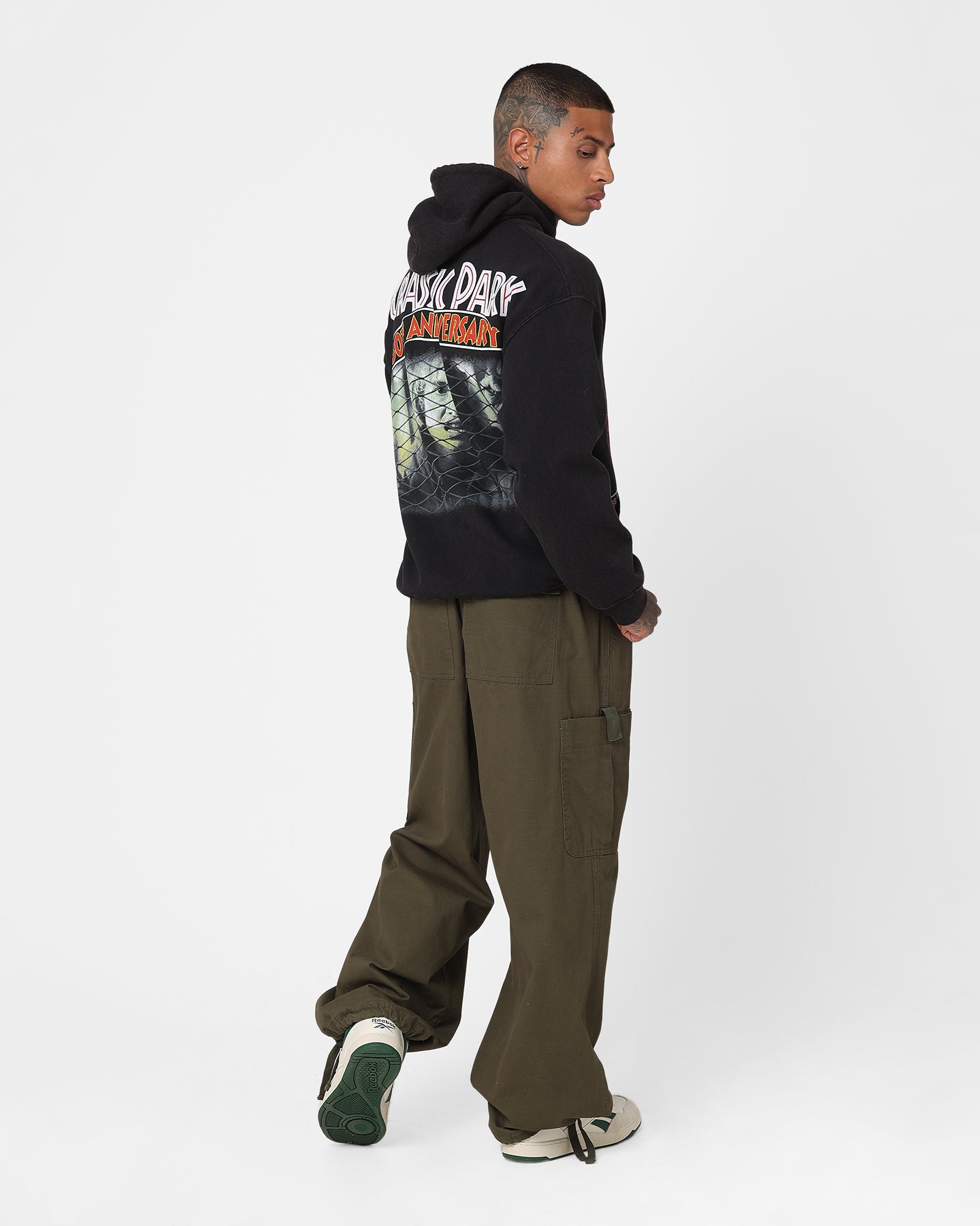 American Thrift X Jurassic Park 30th Anniversary Hoodie Black Wash