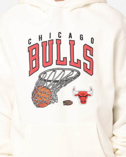 Mitchell & Ness Chicago Bulls Arch Net Oversized Hoodie Vintage White