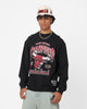 Mitchell & Ness Chicago Bulls Bevelled Crewneck Faded Black